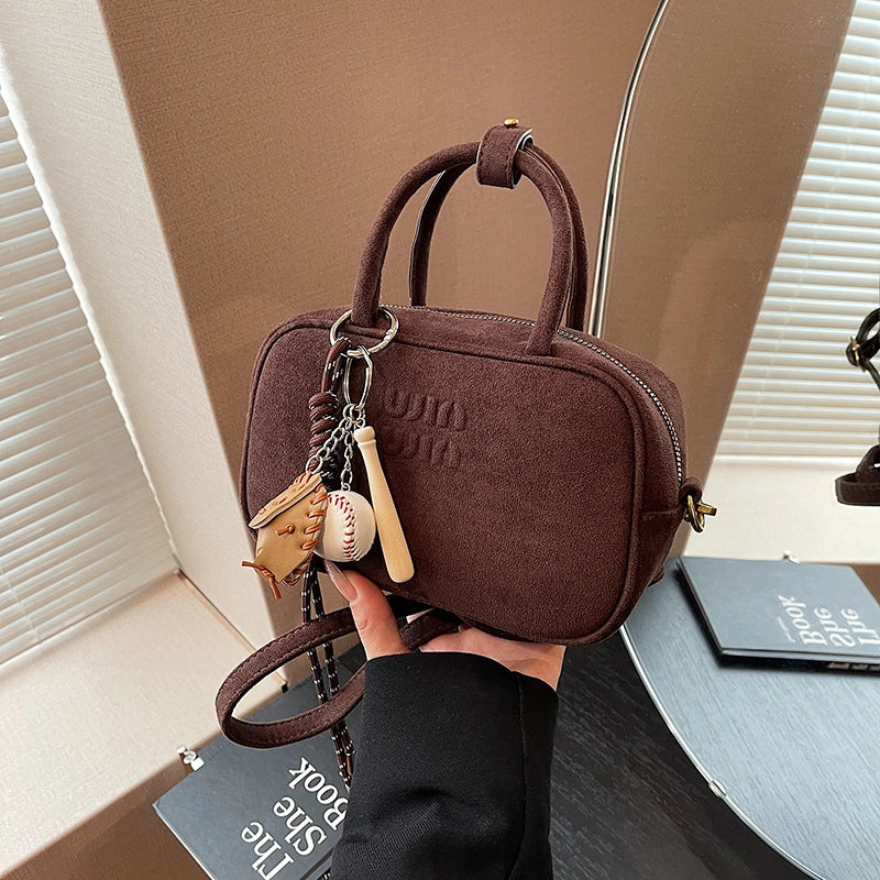 Women's Pu Leather Solid Color Basic Square Zipper Shoulder Bag Handbag Crossbody Bag