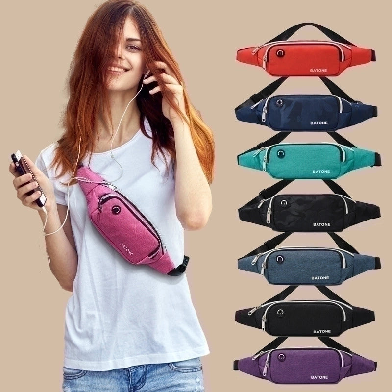 Men's Letter Polyester Zipper Fanny Pack