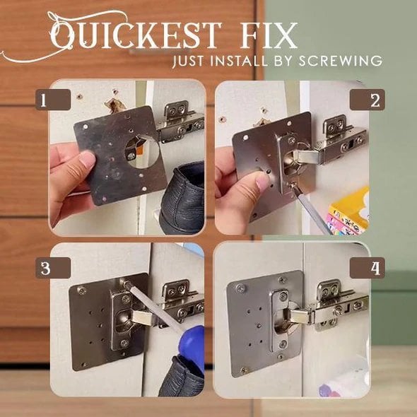 🔥Hot Products Buy 1 Get 1 Free🔥 - Stainless steel hinge fixing plate repair piece