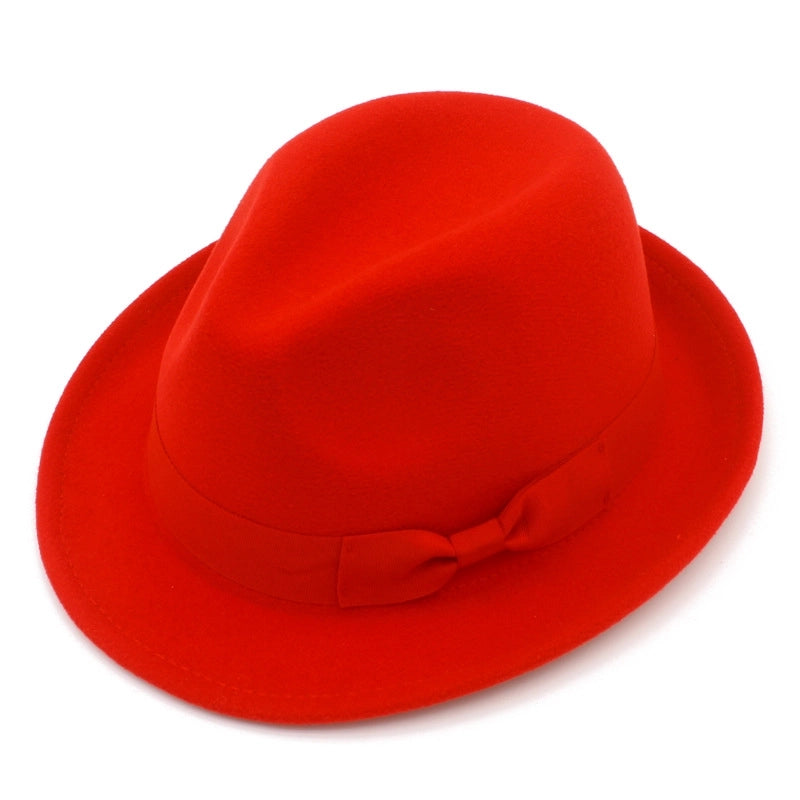 Hot Selling  Jazz Hat Autumn And Winter Fashion Small Bowler Hat Retro Wool Felt Gentleman Hat