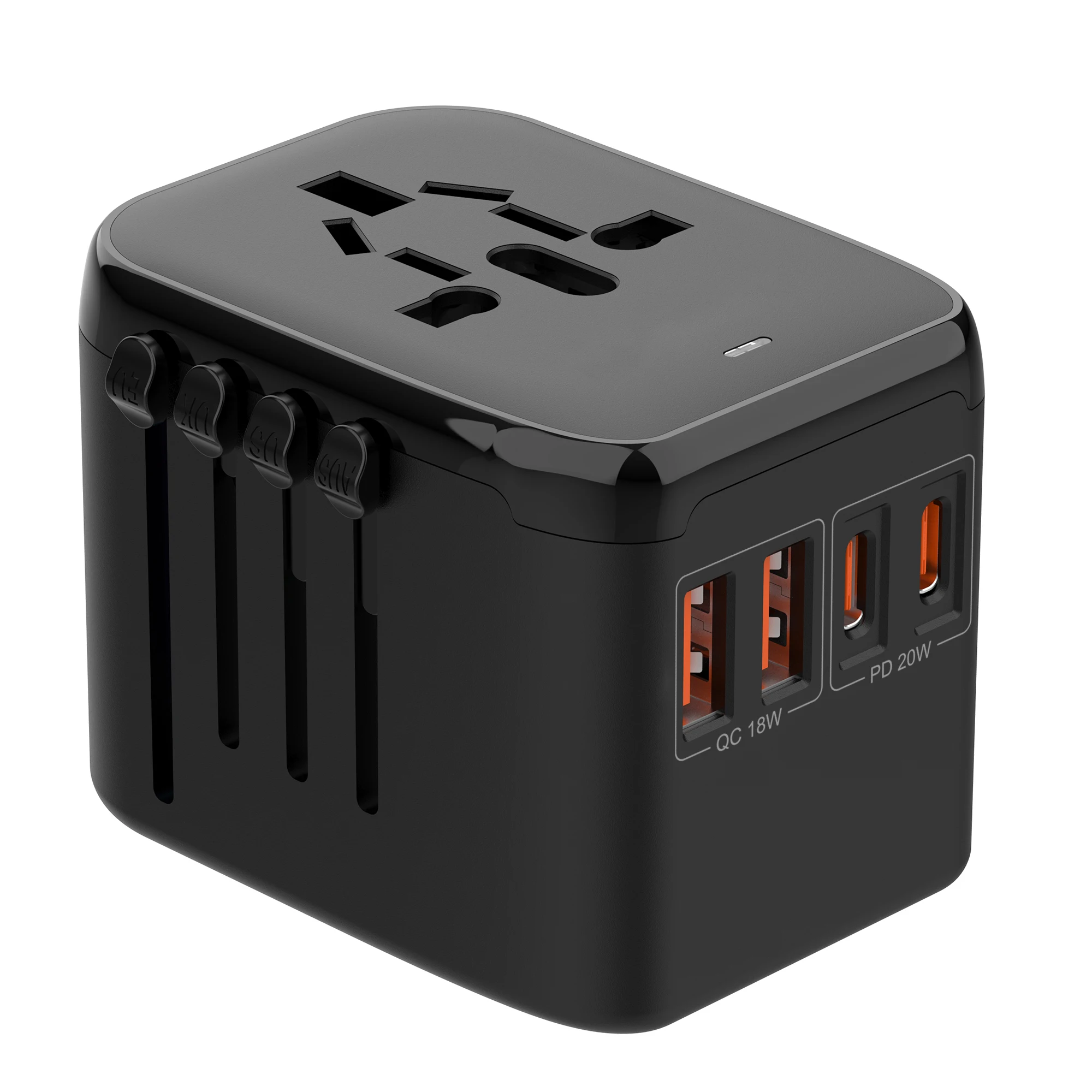 2024 gifts best choose 4 usb port travel adapter plug universal socket in world