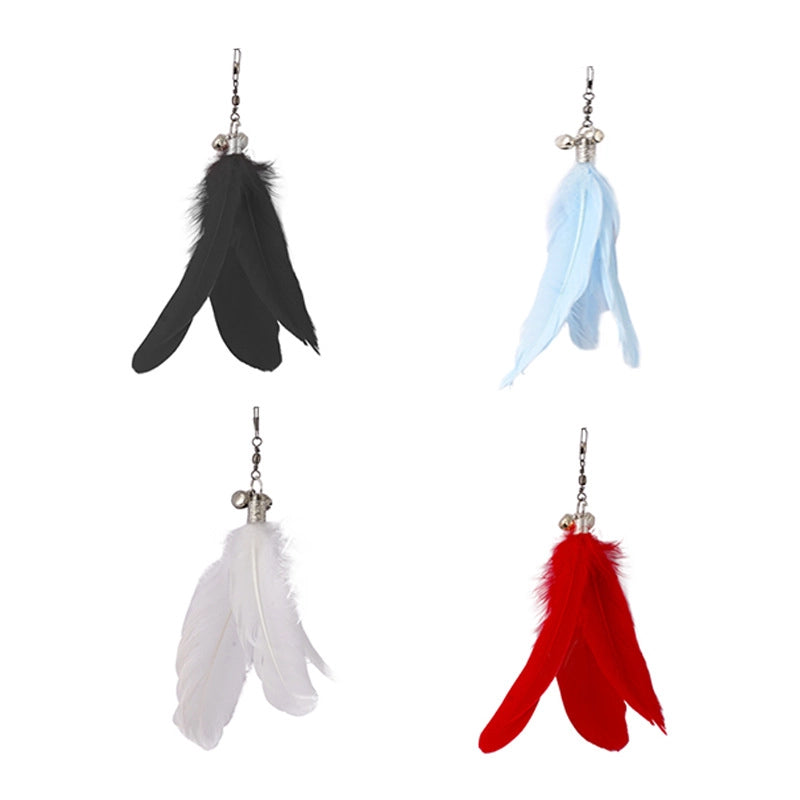 Upgrade Glue Suction Cup Steel Wire Rod Feather Tease Cat Stick Cat Self-Hi Relief Mi Toy Supplies