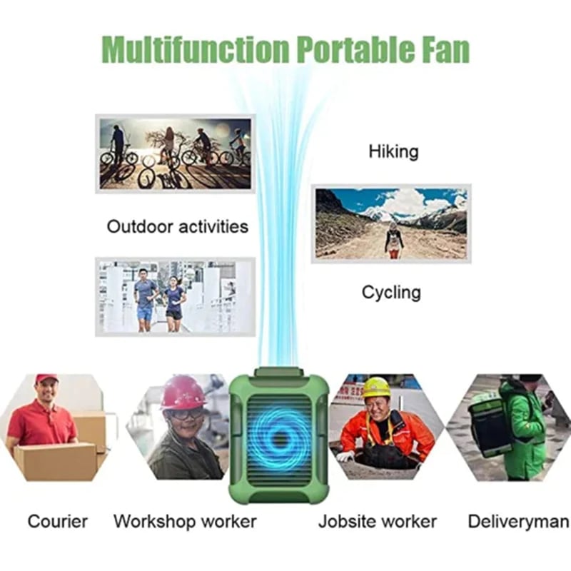 🔥Summer Sale 49% OFF - Portable Cooling Fan 4000mAH 16Hours Working Time