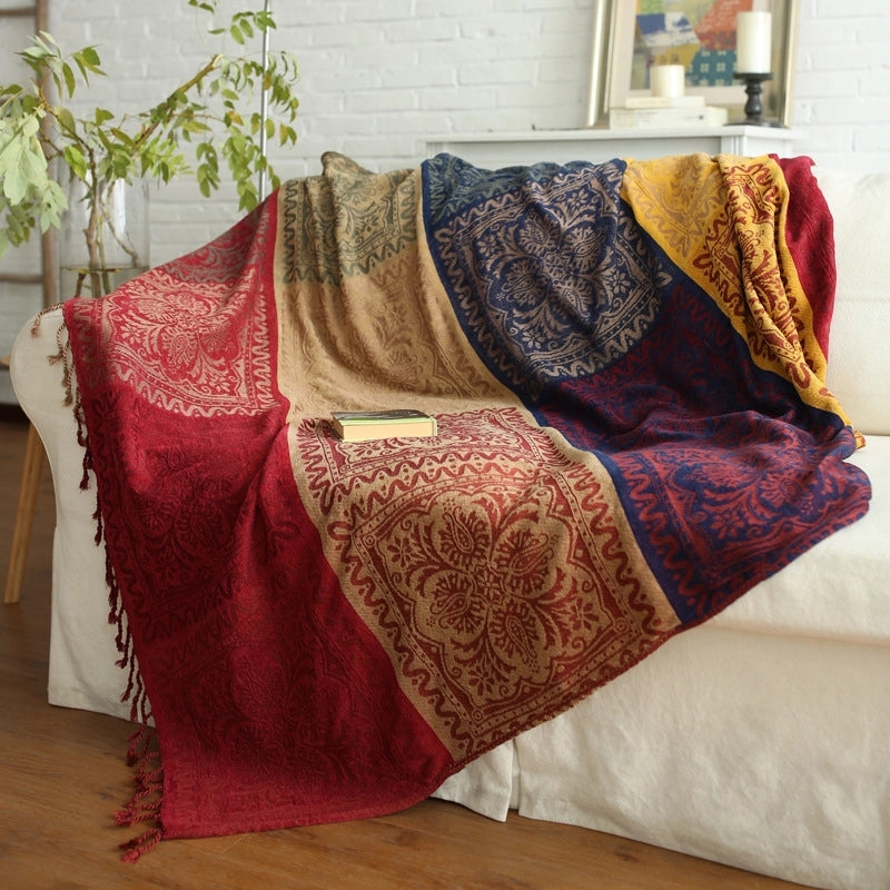 Chenille Sofa Towel Cover Cloth Sofa Cover Cotton Blanket  Non-slip Cushion