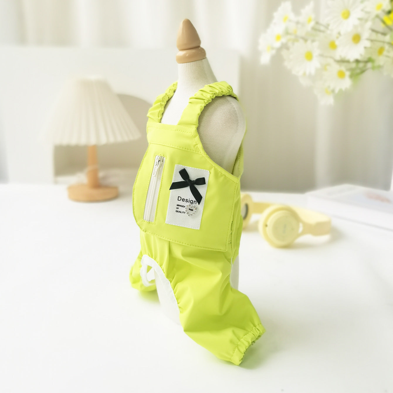Sun Protection Bow Decor Breathable Dog Jumpsuits