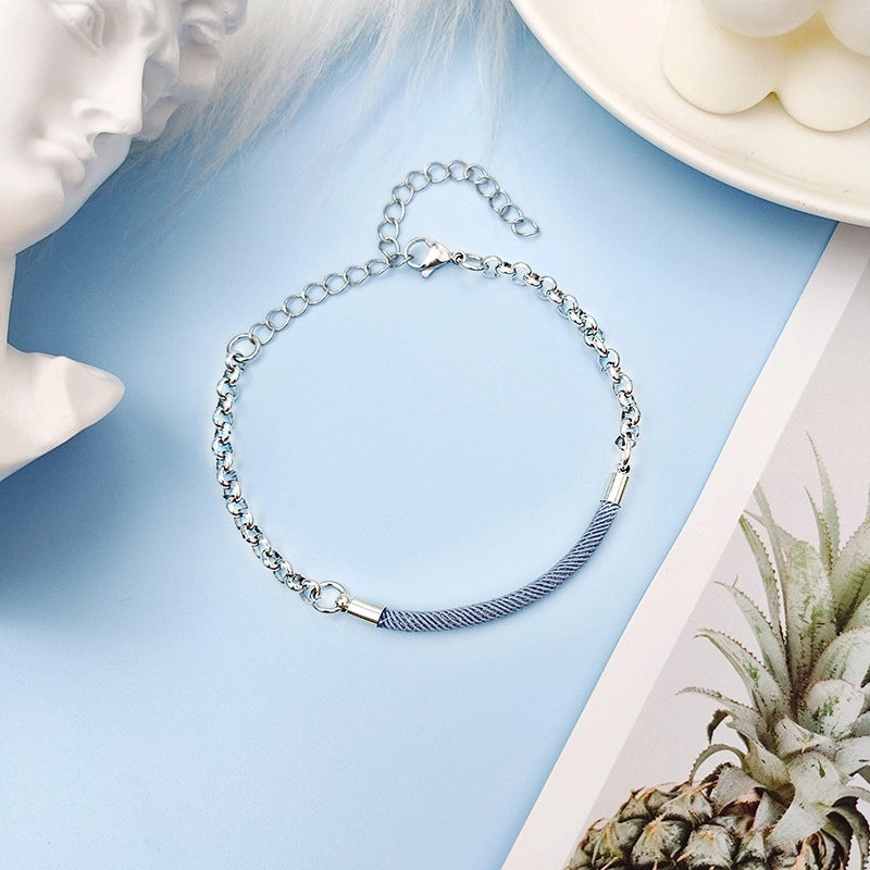 Minimalist Geometric Titanium Steel No Inlaid Stainless Steel Bracelets In Bulk