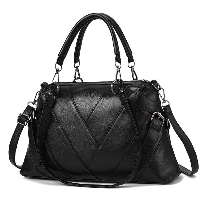 Women's Large All Seasons Pu Leather Classic Style Handbag