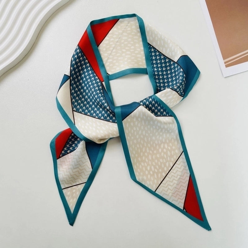 Women's Elegant Printing Polyester Silk Scarf