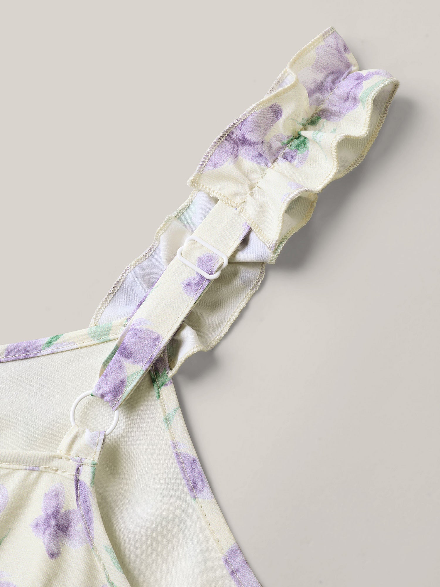 Vine Floral Pockets Stretchy Waist Midi Dress