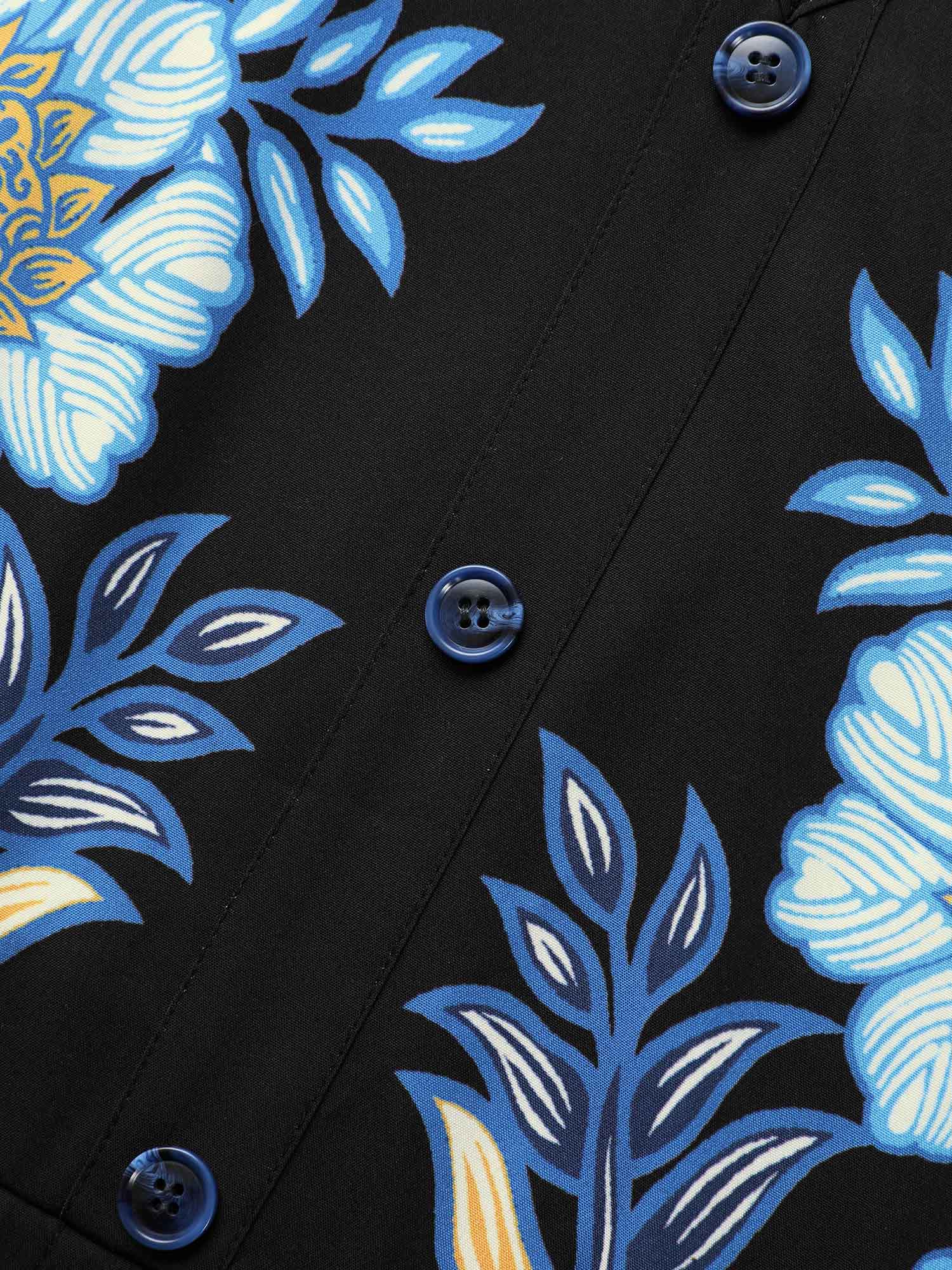 Boho Print Lantern Sleeve Midi Dress