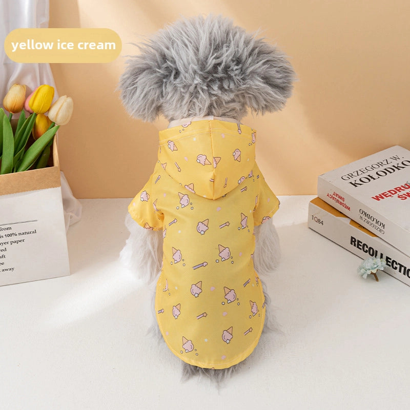 Summer Ultra-thin Waterproof New Pet Clothes Dog Cat Cute Clothes Fashion Raincoat