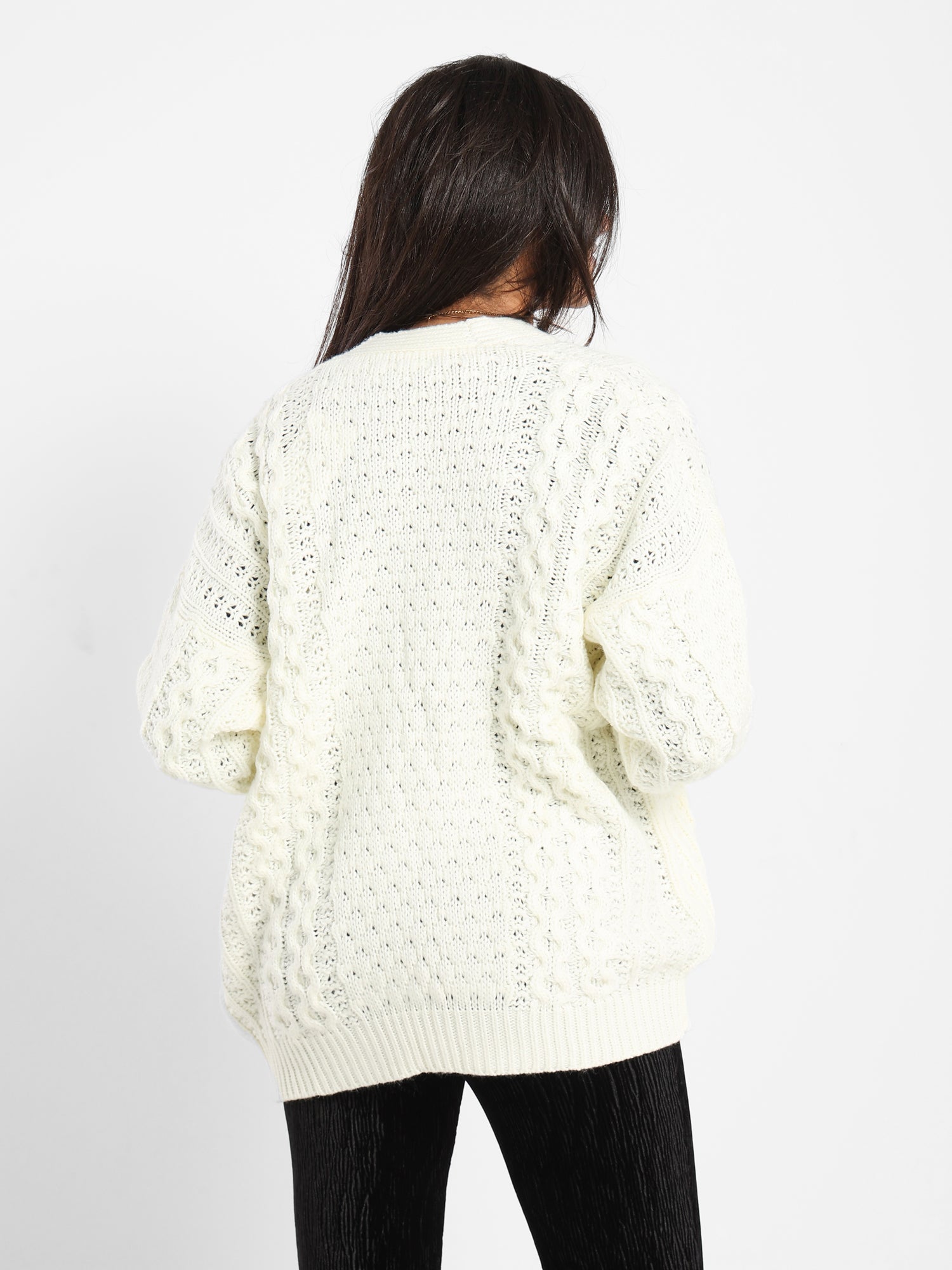 Textured Medium Length Cardigan