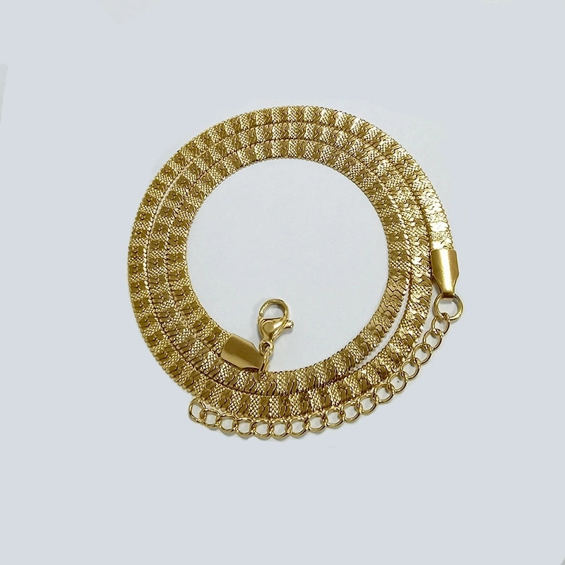 Minimalist Solid Color Titanium Steel Plating Necklace