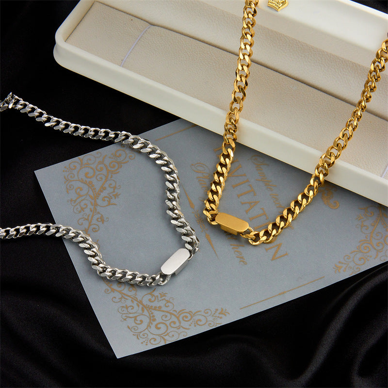 Unisex Chain Titanium Steel Electroplating Jewelry Sets