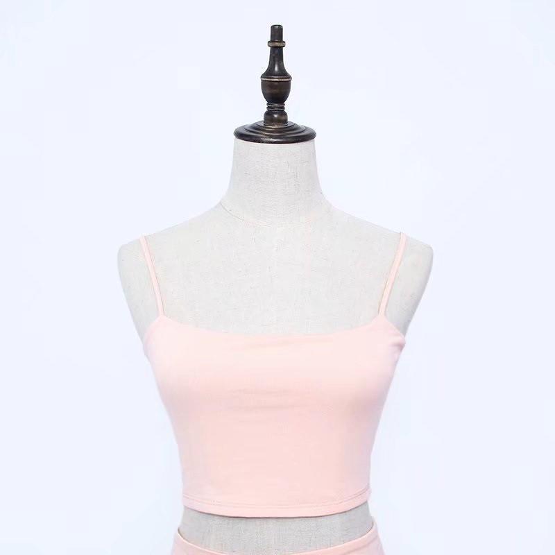 Cropped Top And Slim Mini Skirt Set
