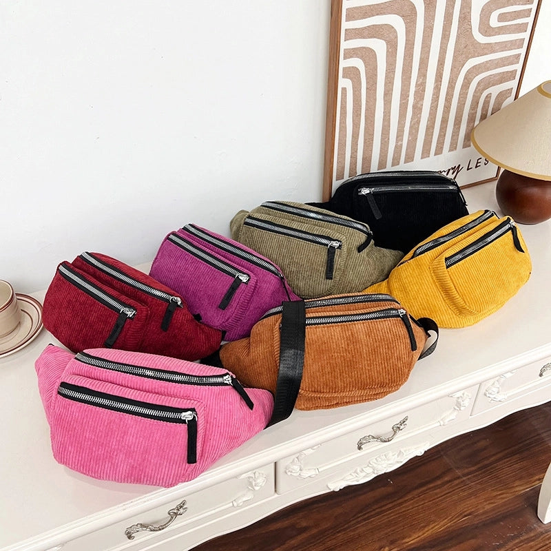 Four Seasons Multi-functional  Waist Bag Female Men And Women Close-fitting Anti-theft Chest Bag Outdoor Fashion Casual Bag Crossbody Bag