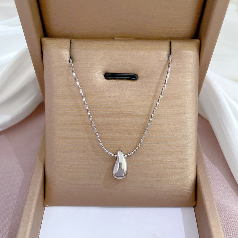 2 Pieces Cartoon Leaf Gourd Lily Of The Valley Geometric Titanium Steel Electroplating Necklaces