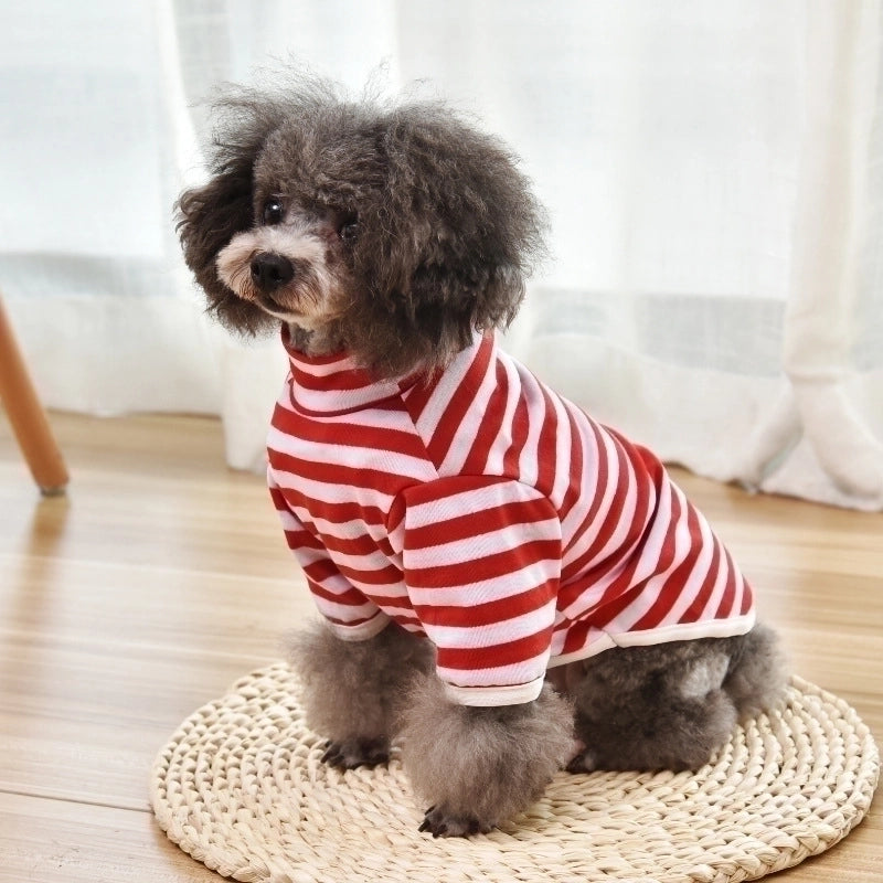Minimalist Cotton Stripe Pet Clothing
