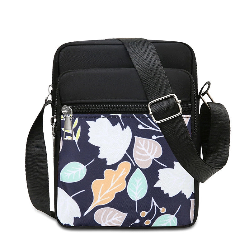 Women's Small Oxford Cloth Printing Classic Style Square Zipper Crossbody Bag Square Bag