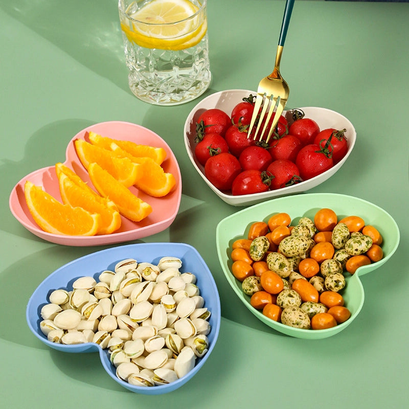 Source Creative Thickened Plastic Peach Heart-shaped Bone-spitting Plate Dist Plate Fruit Plate Nut Snack Plate