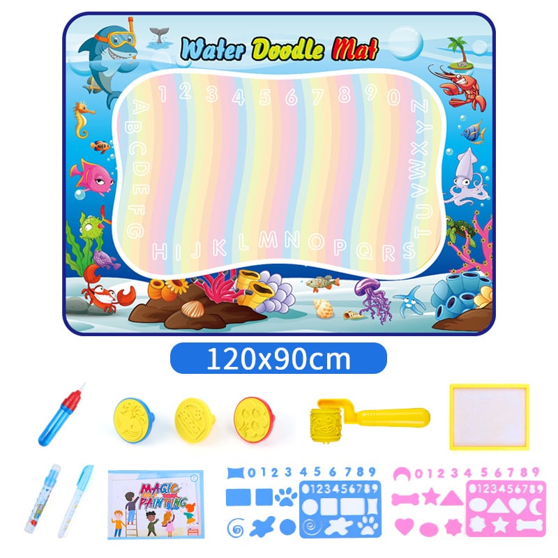 🎁Water Doodle Mat .Aqua Painting Drawing Mat Mess Free Learning Toy Mat