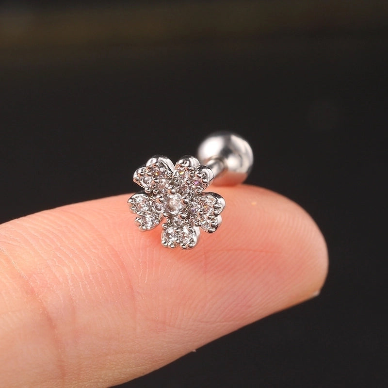 1 Piece Minimalist Classic Style Geometric Butterfly Inlay Copper Zircon Ear Studs