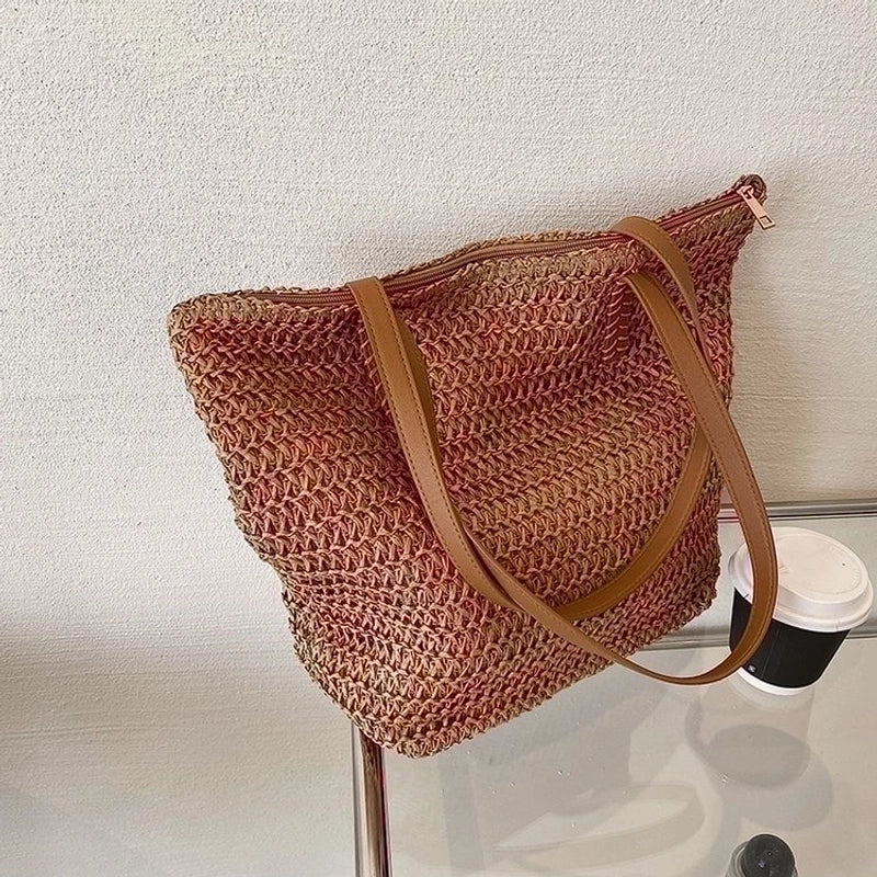 Women's All Seasons Straw Fashion Shoulder Bag