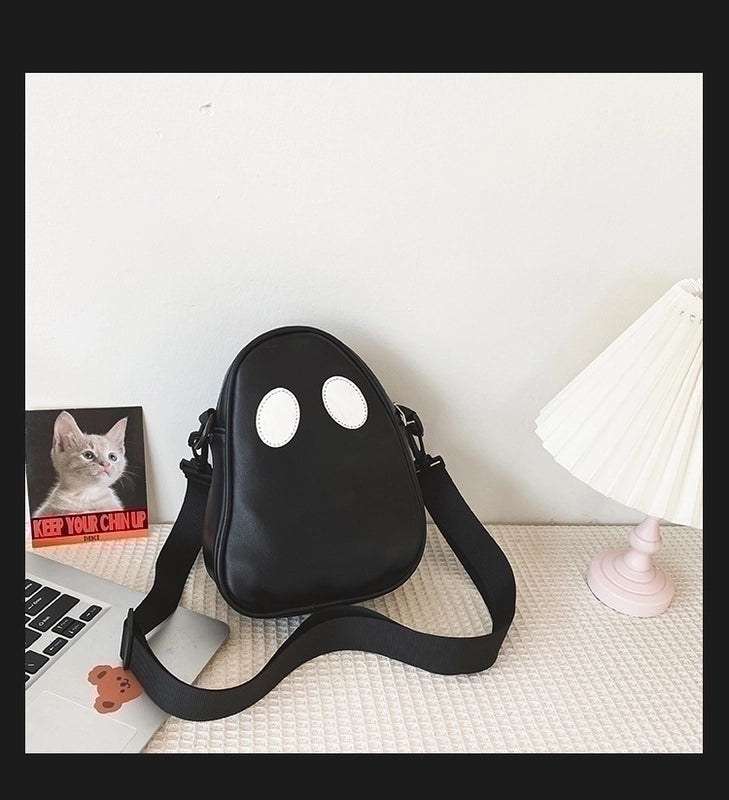 Halloween Women'S Pu Leather Ghost Cute Zipper Crossbody Bag