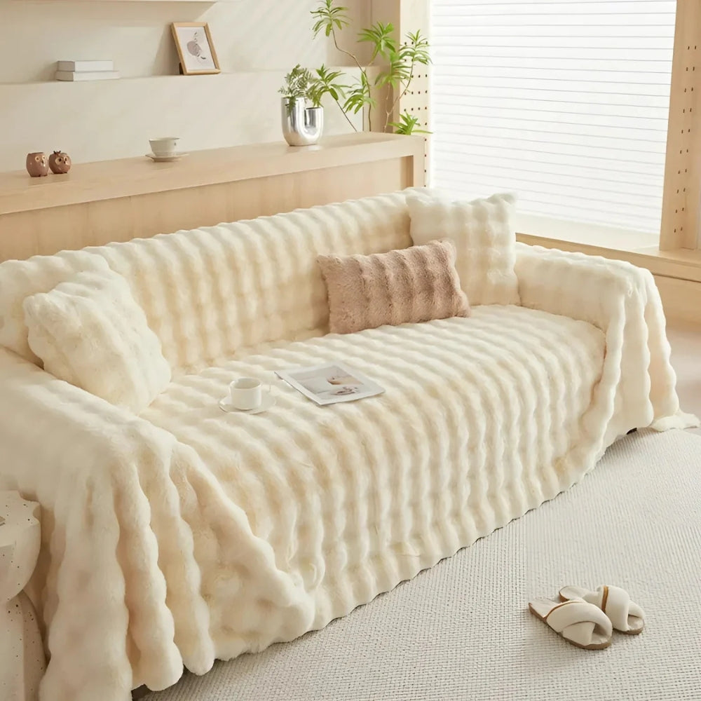 Rabbit Faux Fur Blanket Soft Sofa Cover