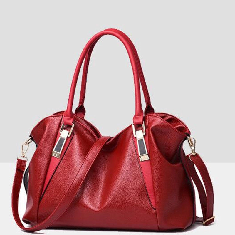 Women's Pu Leather Solid Color Elegant Square Zipper Handbag