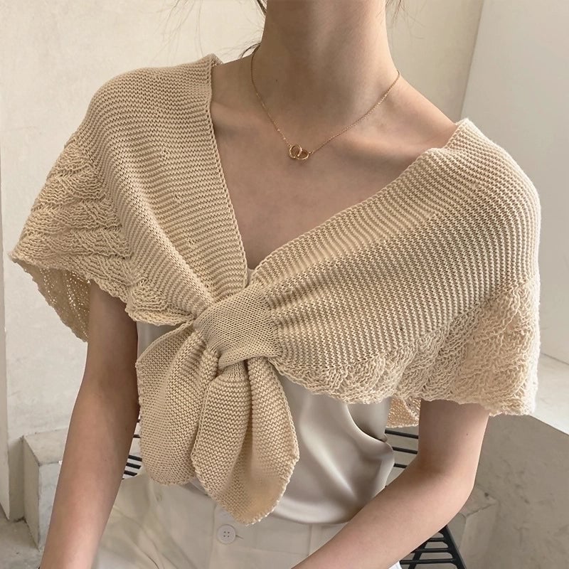 Women's Sweet Solid Color Polyester Shawl