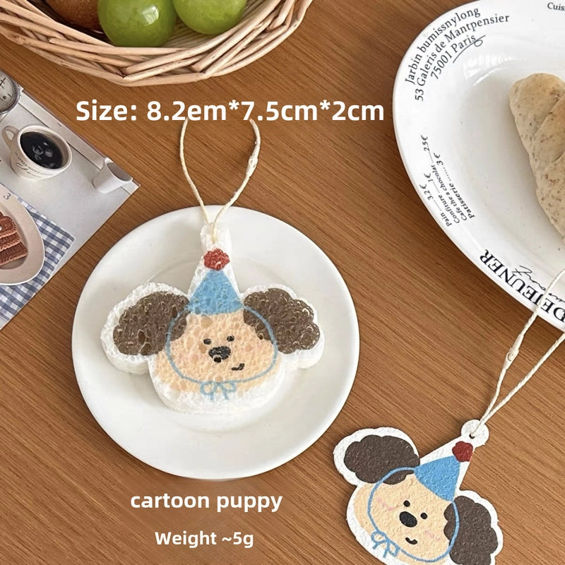 Chef Lele Cute Natural Wood Pulp Cotton Rag Wash Dishes And Wipe Wipe Artifact Decontamination Smear Cloth Kitchen Artifact