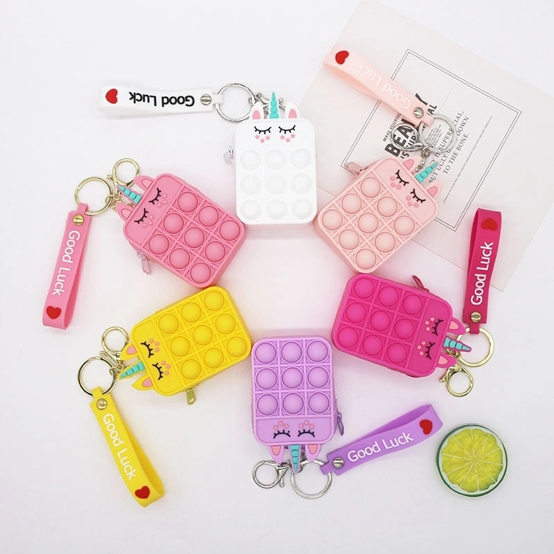 Unisex Fruit Silica Gel Zipper Coin Purses