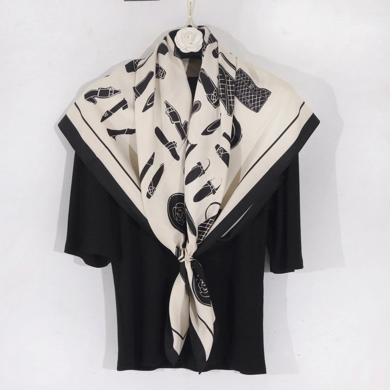 Women's Casual Minimalist Bag Shoe Polyester Silk Scarf