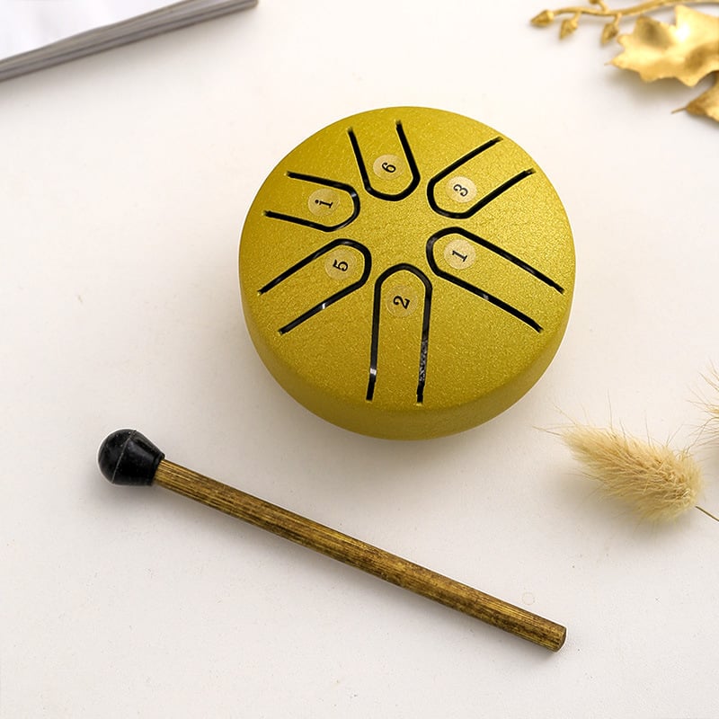 🔥🎁BUDDHA STONES MINI STEEL TONGUE DRUM 3 INCH SOUND HEALING DRUM KIT
