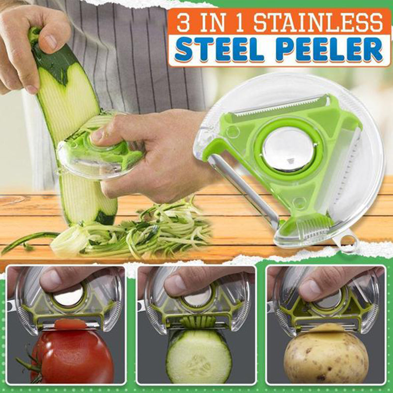 3 in 1 Stainless Steel Peeler