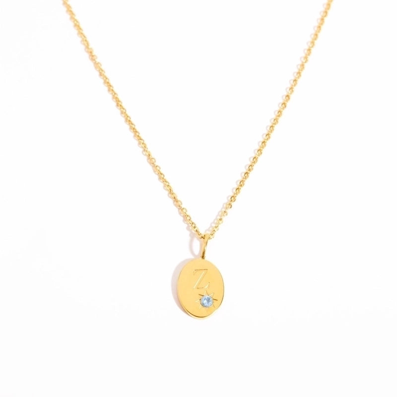 201 Stainless Steel 304 Stainless Steel Titanium Steel Gold Plated Casual Minimalist Plating Inlay Letter Zircon Pendant Necklace