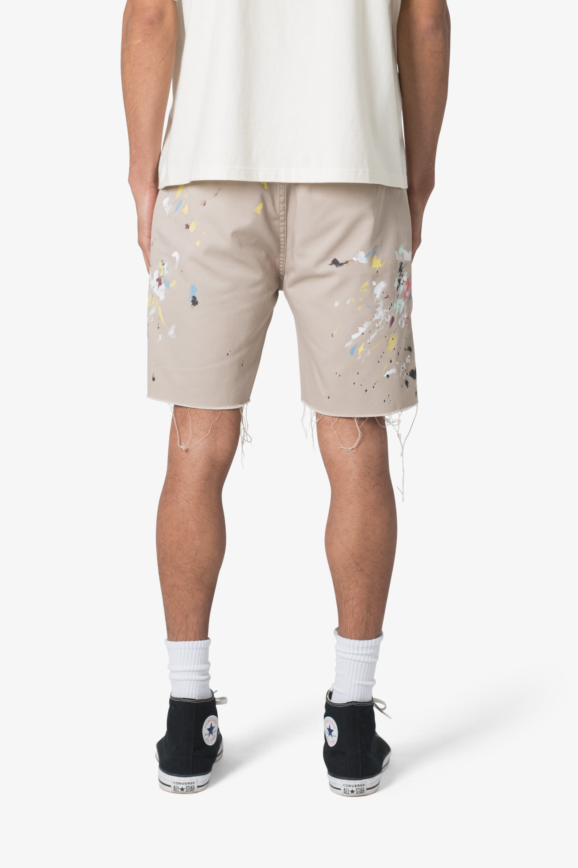 Paint Twill Shorts - Khaki