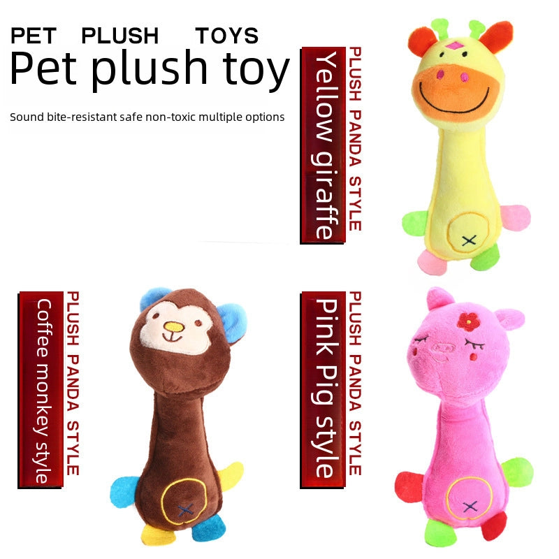 Dog Plush Sound Toy Cute Bite-resistant Molar Fun Sound Small Animal Pet Supplies In Stock