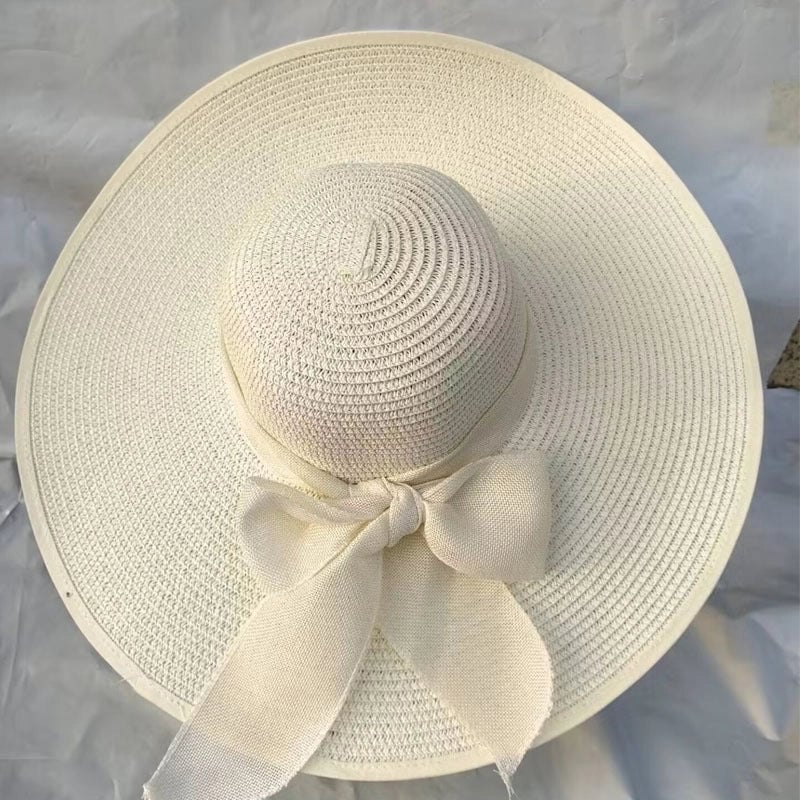 Women's Lady Vacation Bow Knot Big Eaves Sun Hat