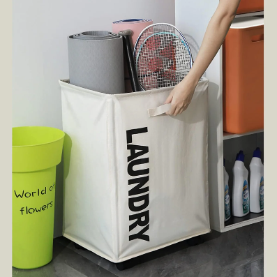 Laundry Basket with Wheels