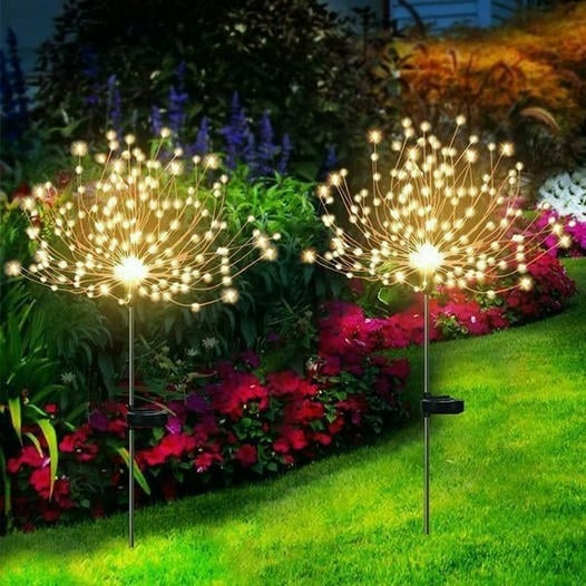 【 49% OFF Sale Ends In Today】- Waterproof  Solar Garden  Fireworks Lamp