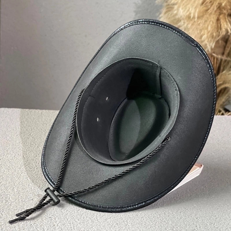 Unisex Cowboy Style Solid Color Big Eaves Sun Hat