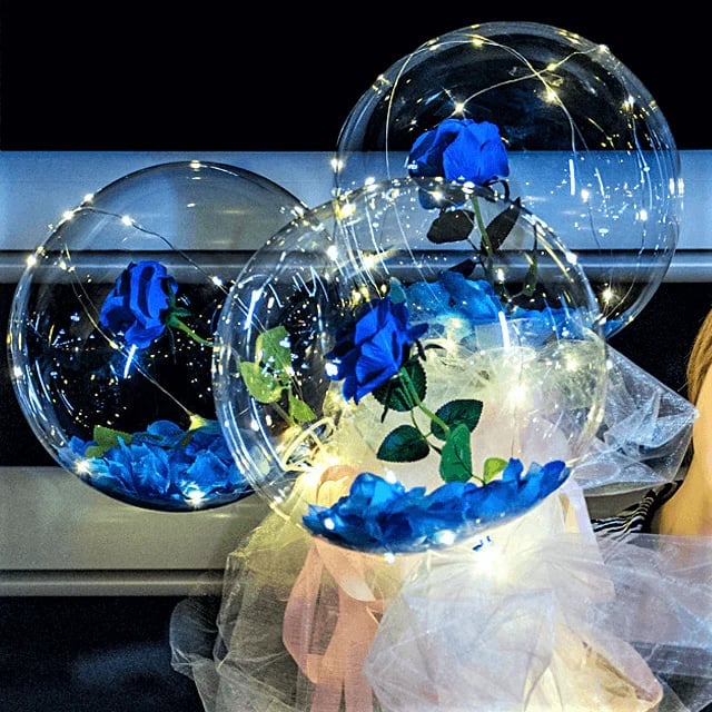 (Romantic Moment)LED Luminous Balloon Rose Bouquet