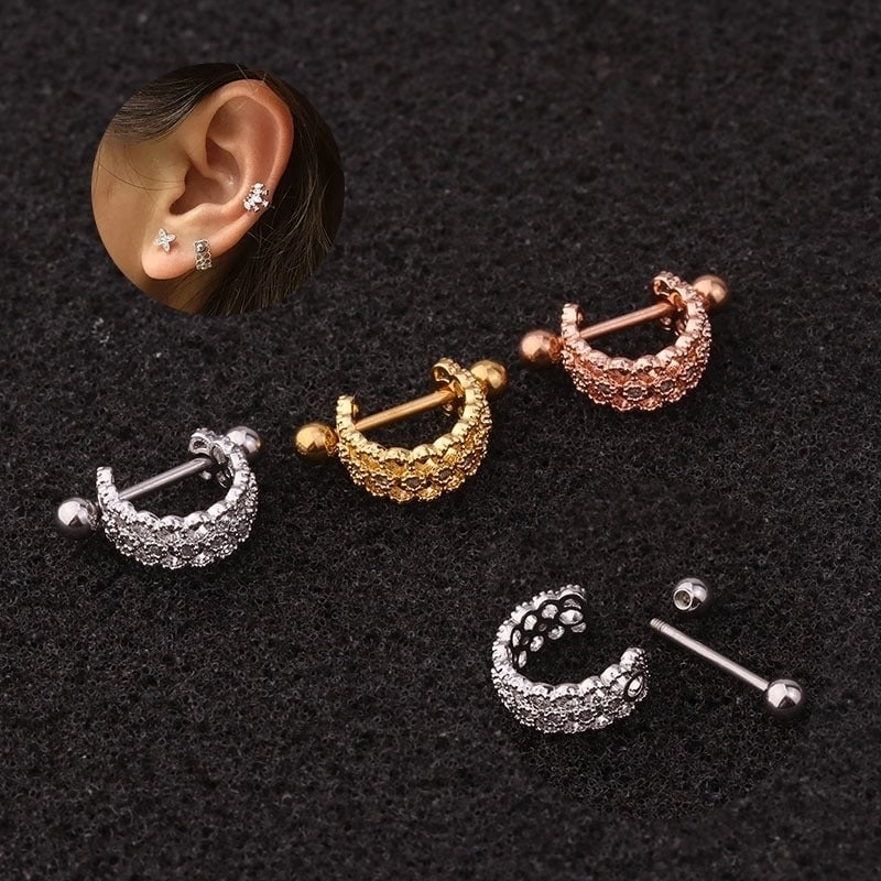 Ear Cartilage Rings & Studs Exaggerated U Shape Metal