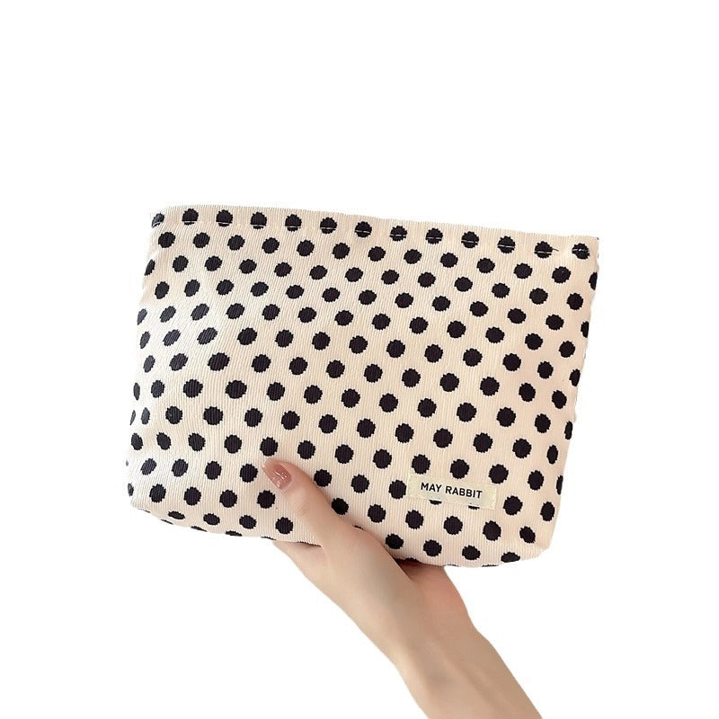 Beige Polka Dot Beige Bow Black Polka Dot Corduroy Round Dots Flower Square Clutches