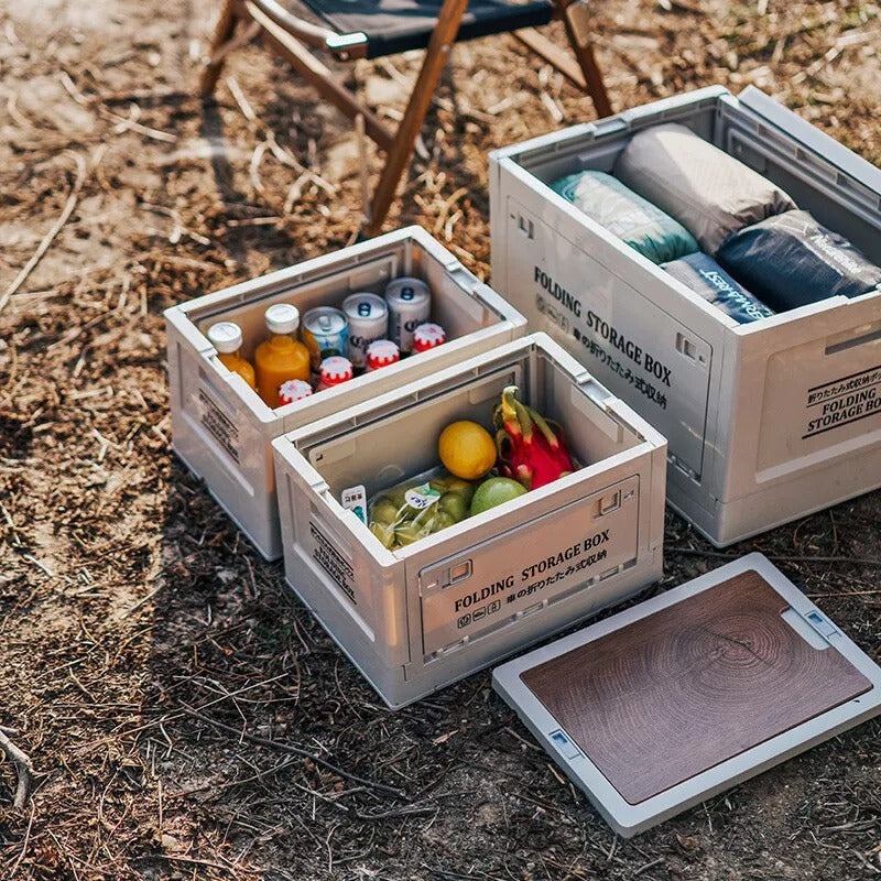 Foldable Outdoor Camping Storage Box. Portable Picnic Folding Box With Large Capacity. Organize Your Home & Car