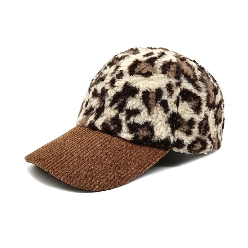 Unisex Vintage Style Leopard Curved Eaves Baseball Cap