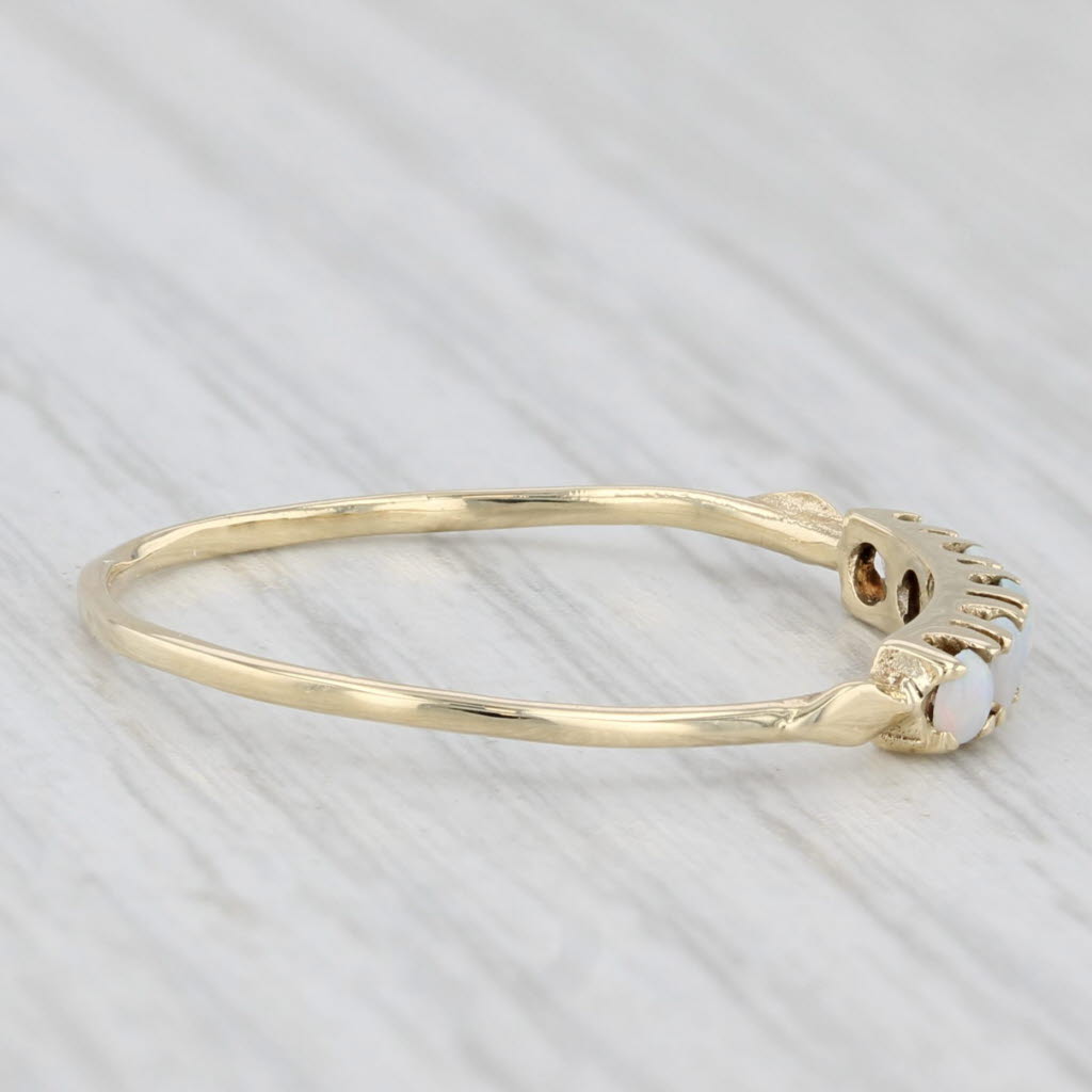 Vintage Opal Ring 10k Yellow Gold Size 9.75 Stackable