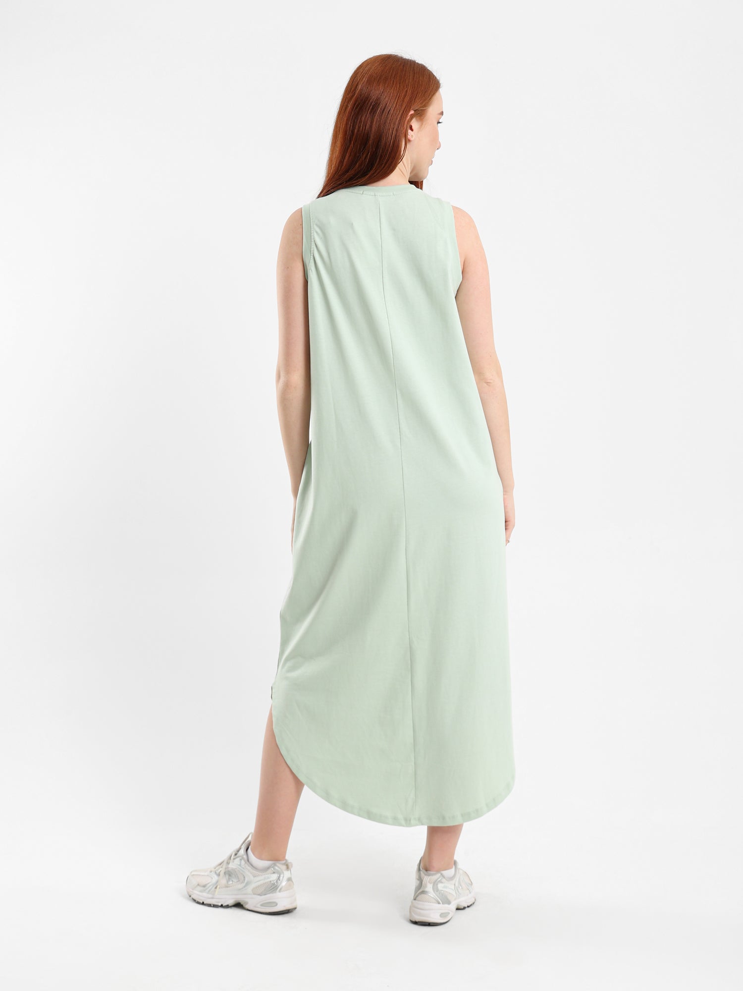 Sleeveless High-Low Midi Dress